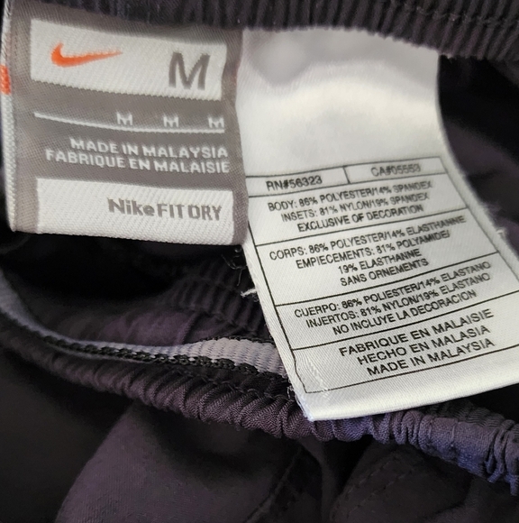 Nike FIT DRY Vintage Y2K Track Pants Baggy Windbreaker Pants  Size M Zippers - Picture 2 of 9